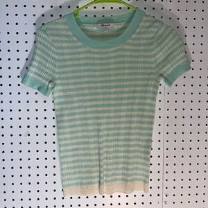 Madewell  stripedshirt sleeve sweater top